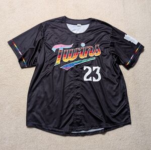 Minnesota Twins XL Pride Night Twins LGBTQ 2023 Baseball Jersey